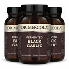 Dr. Mercola Fermented Black Garlic, 60 Capsules (30 Servings) | Supports Immune, Cellular, and Heart Health, with S-Allyl-Cysteine Antioxidant, Non-GMO, Gluten-Free, and Soy-Free