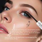uCoolMe Lash Bond and Seal Waterproof 10ML for Lash Clusters 144Hours SuperStrong Long-Lasting Non-Irritating Eyelash Glue for DIY at Home(Black,10ML)
