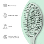 Buy now Ninabella Detangle Hair Brush for Women & Men - Does not Pull - Straightening Brushes for Straight & Curly Hair - Unique Spiral Detangling Hairbrush - Green at indiglob india