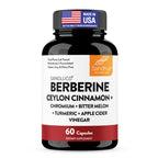 Sangluco Berberine Ceylon Cinnamon Chromium Turmeric Apple Cider Vinegar Bitter Melon Supplement | Supports Healthy Levels Already Within Normal Range | 180 Capsules