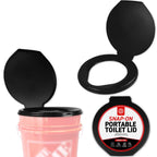 72 HRS Premium Portable Camping Toilet Seat with Lid for 5 Gallon Buckets
