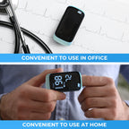 Finger Pulse Oximeter, Fingertip Blood Oxygen Saturation with Pulse Monitor Rechargeable, Accurate Spo2 Reading for Home, Outdoor Sports，Blue