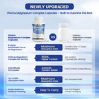 1000mg Magnesium Complex Capsules, 8-in-1 Magnesium Glycinate, Citrate, Malate, Taurate, Oxide, Carbonate, Aspartate, Orotate - 240 Capsules (1 Bottle (240 Capsules))