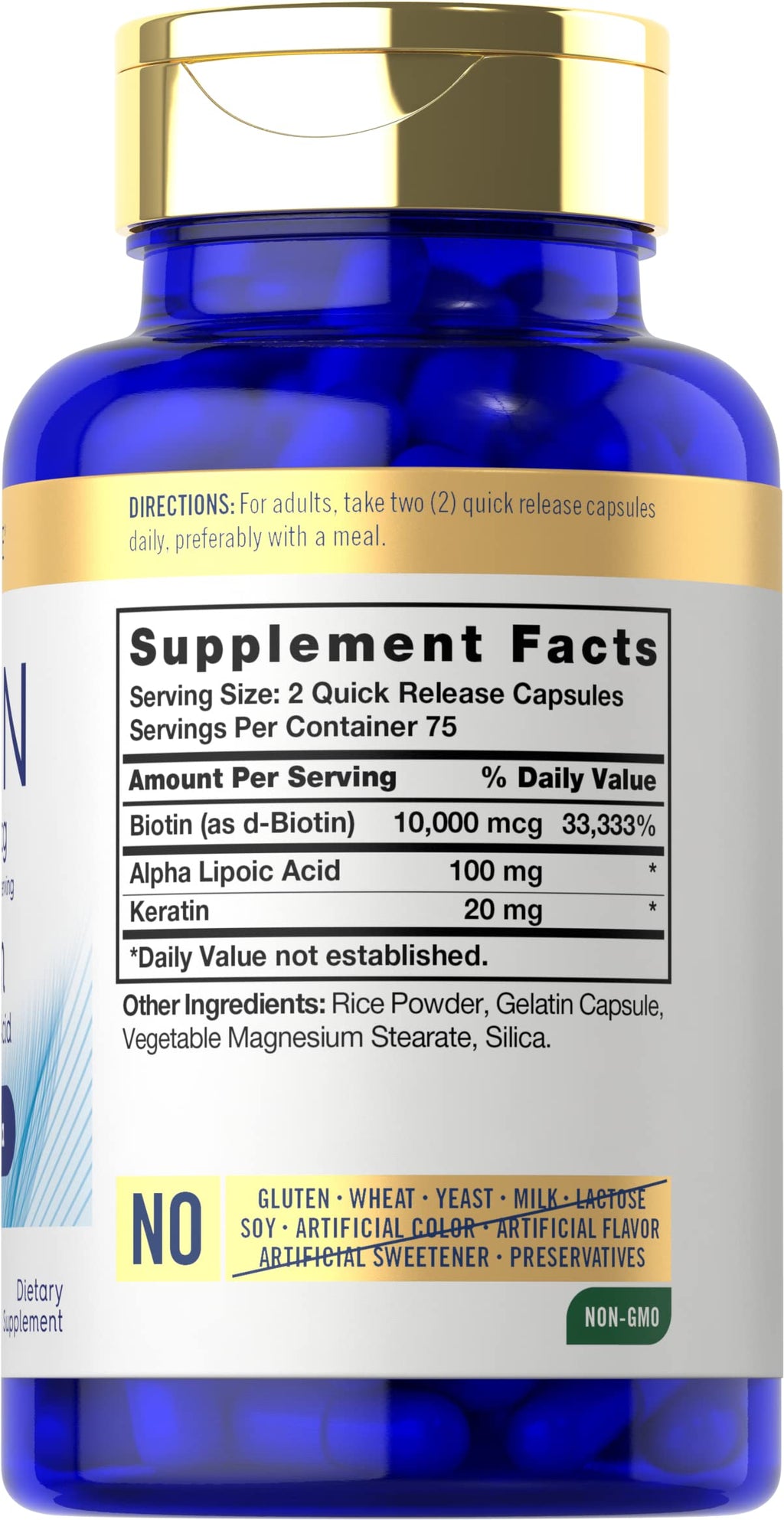 Carlyle Biotin 10000mcg | 150 Capsules | Beauty Formula with Keratin