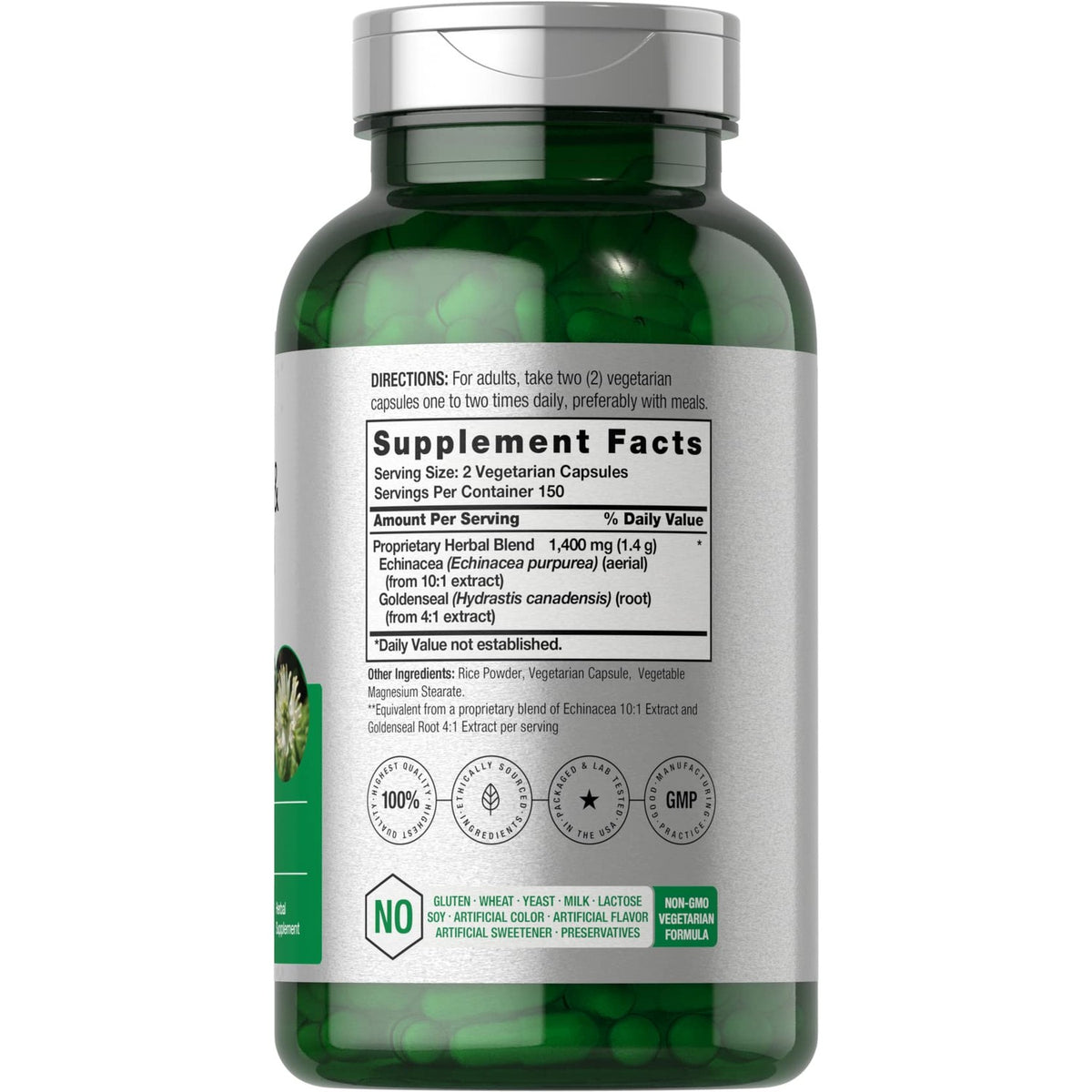 Horbäach Echinacea Goldenseal Supplement | 300 Capsules