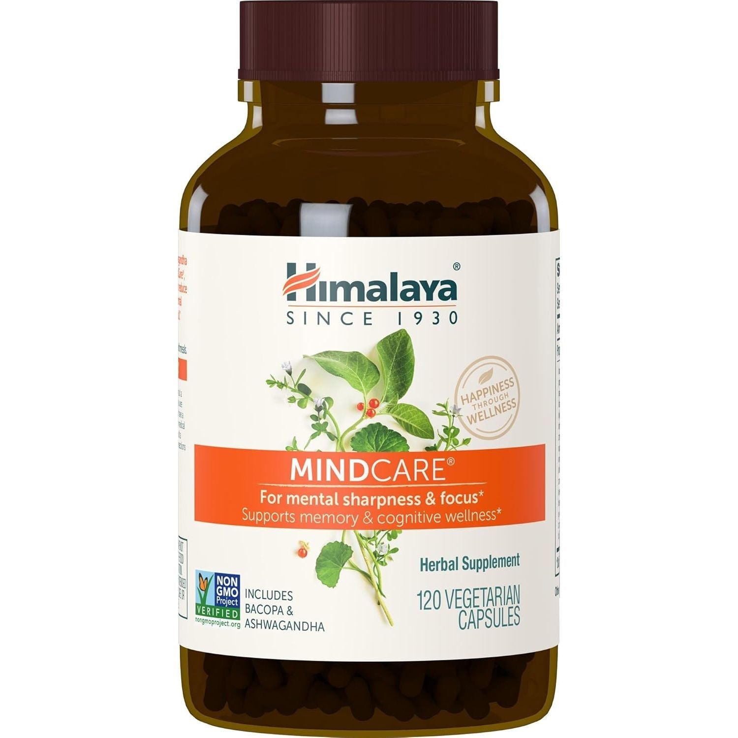 Buy now Himalaya MindCare - Nootropic Herbal Brain Supplements for Memory and Focus Support - Vegan, Non-GMO, Gluten Free, 1170 mg, 60 Capsules 120 Count (Pack of 1) at indiglob india