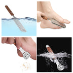 2 Pack Pedicure Kit, Foot File Callus Remover, Heel Scraper for Feet | Stainless Steel Foot Rasp & Wood Handle Callus Shaver (10 Replacements and 1 File Foot Head), Callus Remover for Feet