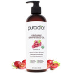 PURA D'OR ORGANIC Fractionated Coconut Oil MCT Skin Hair Massage, 16oz