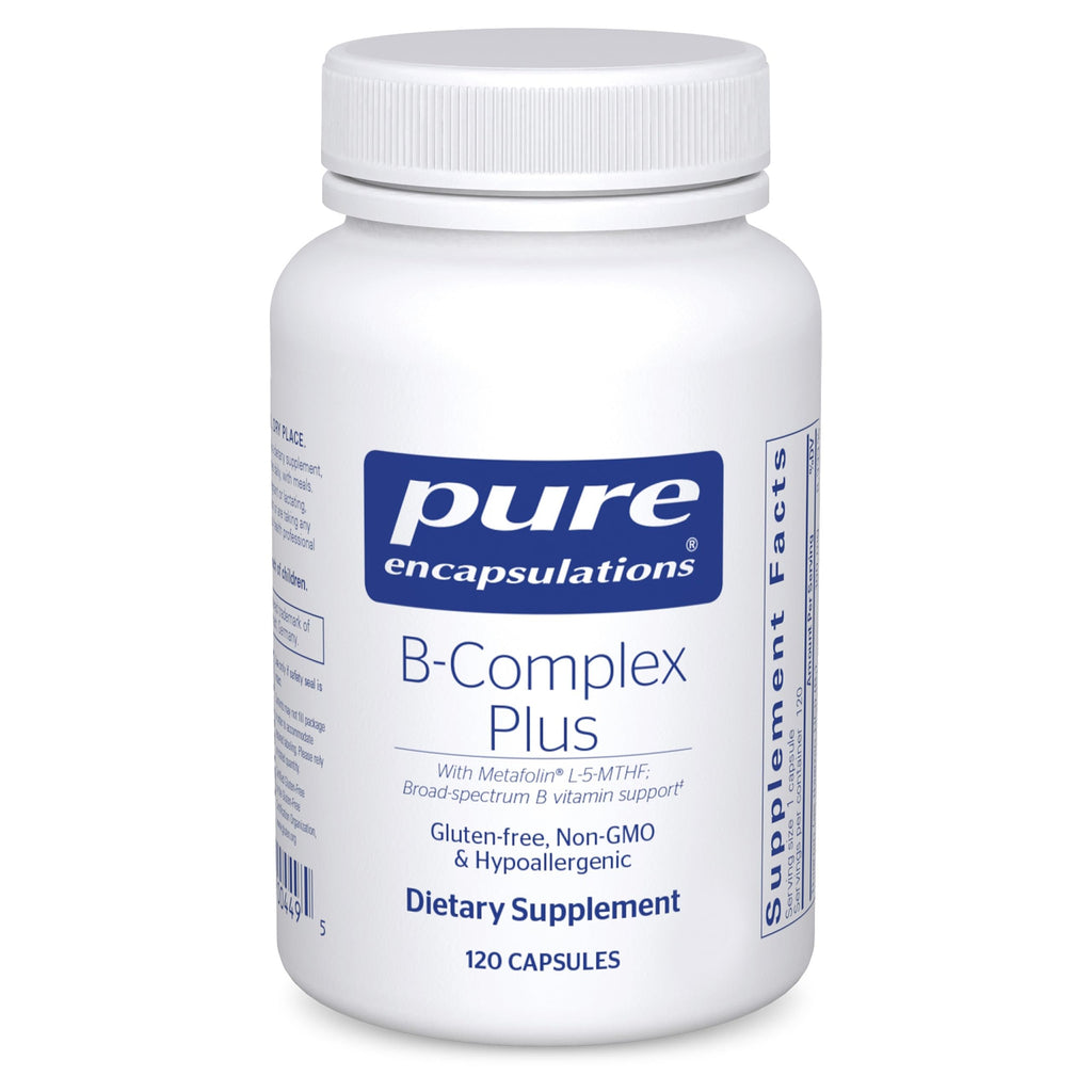 Pure Encapsulations B-Complex Plus, 60 Capsules | B Vitamins Supplement to Support Neurological Health, Cardiovascular Health, Energy Levels and Nervous System Support*