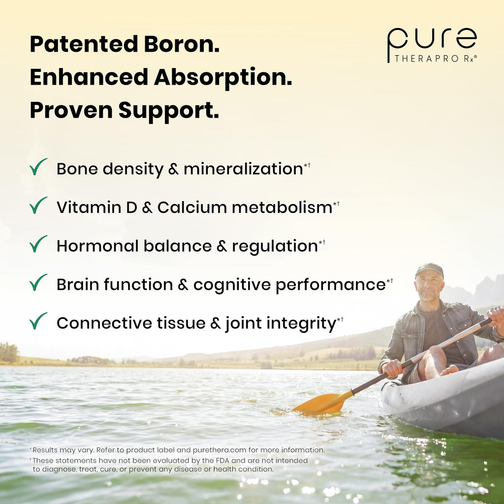 Bio Boron, Bone, Joint & Immune Support, 30mg, 90 Capsules | Supports Cardiovascular Function, For Men & Women, Bororganic Glycine Boron, Made in USA, 90 Servings