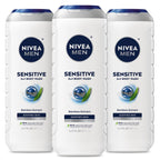 Nivea Men Sensitive Body Wash with Bamboo Extract, Moisturizing Body Wash for Sensitive Skin, Soap Free Shower Gel for Men with No Drying Alcohol, 30 Fl Oz Bottle (Pack of 2)