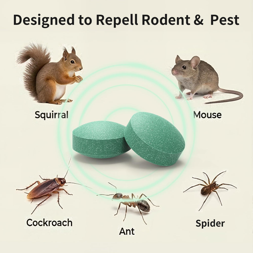 Mouse Rodent Repellent, 36 Pack Pest Repellent Tablets for Indoor & Outdoor