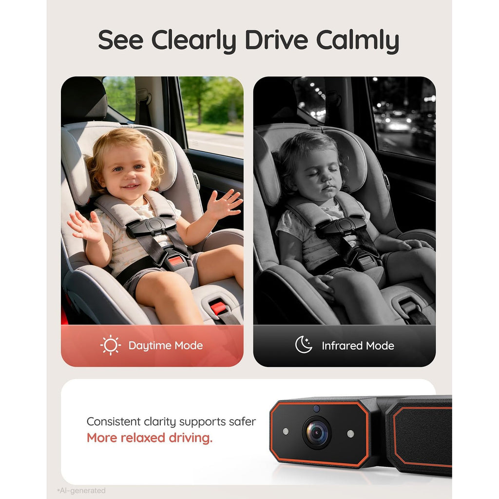 Babyvue BV6PRO Wireless Dual Car Camera Baby Monitor Fast Setup
