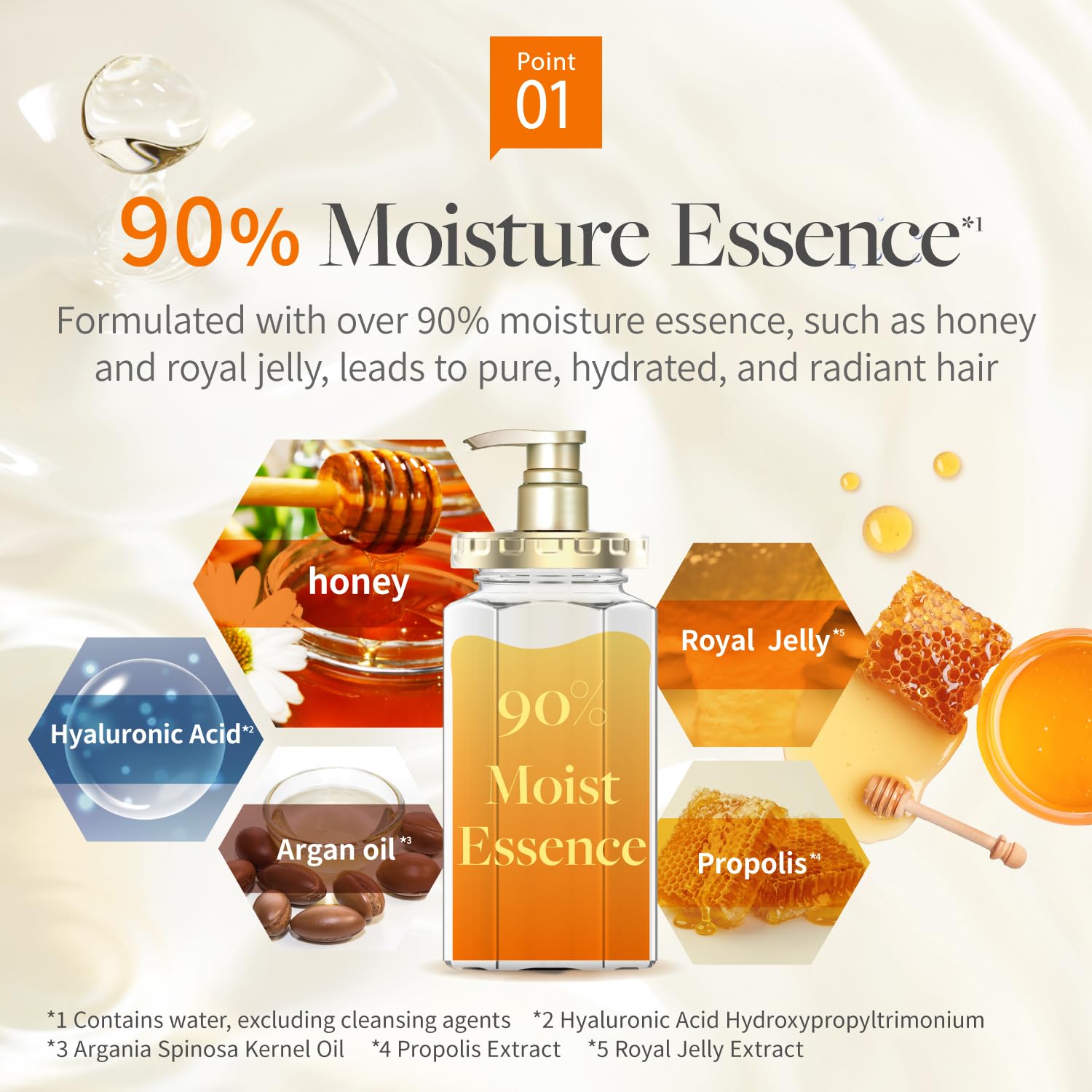 [Genuine Product] &honey Melty Moist Repair Shampoo & Conditioner Set 440mL+450g/14.87.fl.Oz+15.69Oz Sulfate-Free Moisturizing Hair Care Tame Frizz Waves