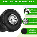 RRQ 4.10/3.50-4 Tire and Wheel, 10 Inch Pneumatic Wheels (2 Pack)