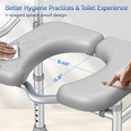 KingPavonini Raised Toilet Seat with Handles for Elderly, 500 lbs Capacity