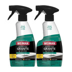 Weiman Disinfectant Granite Daily Clean & Shine - 12 fl oz (2 Pack) Safely Clean Disinfect and Shine Granite Marble Soapstone Quartz Quartzite Slate Limestone Corian Laminate Tile Countertop