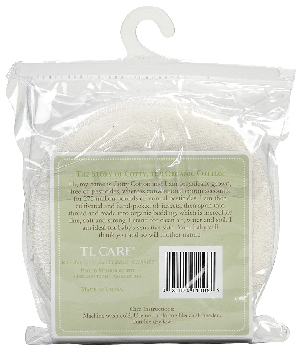 TL Care Nursing Pads Made with Organic Cotton, Natural Color, 6 Count