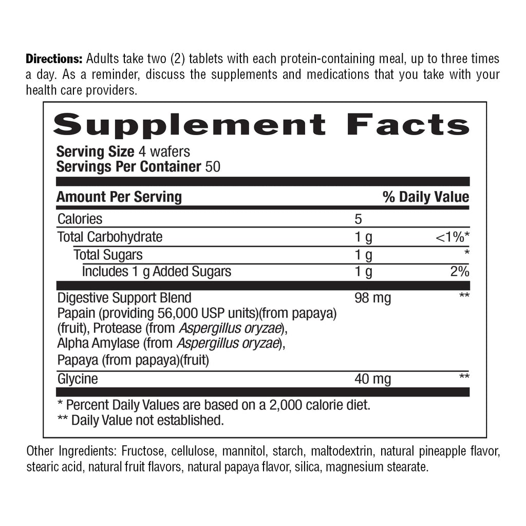 Country Life Papaya Digestive Support, 200 Chewable Wafers | Daily enzymes to promote digestive health and nutrient absorption