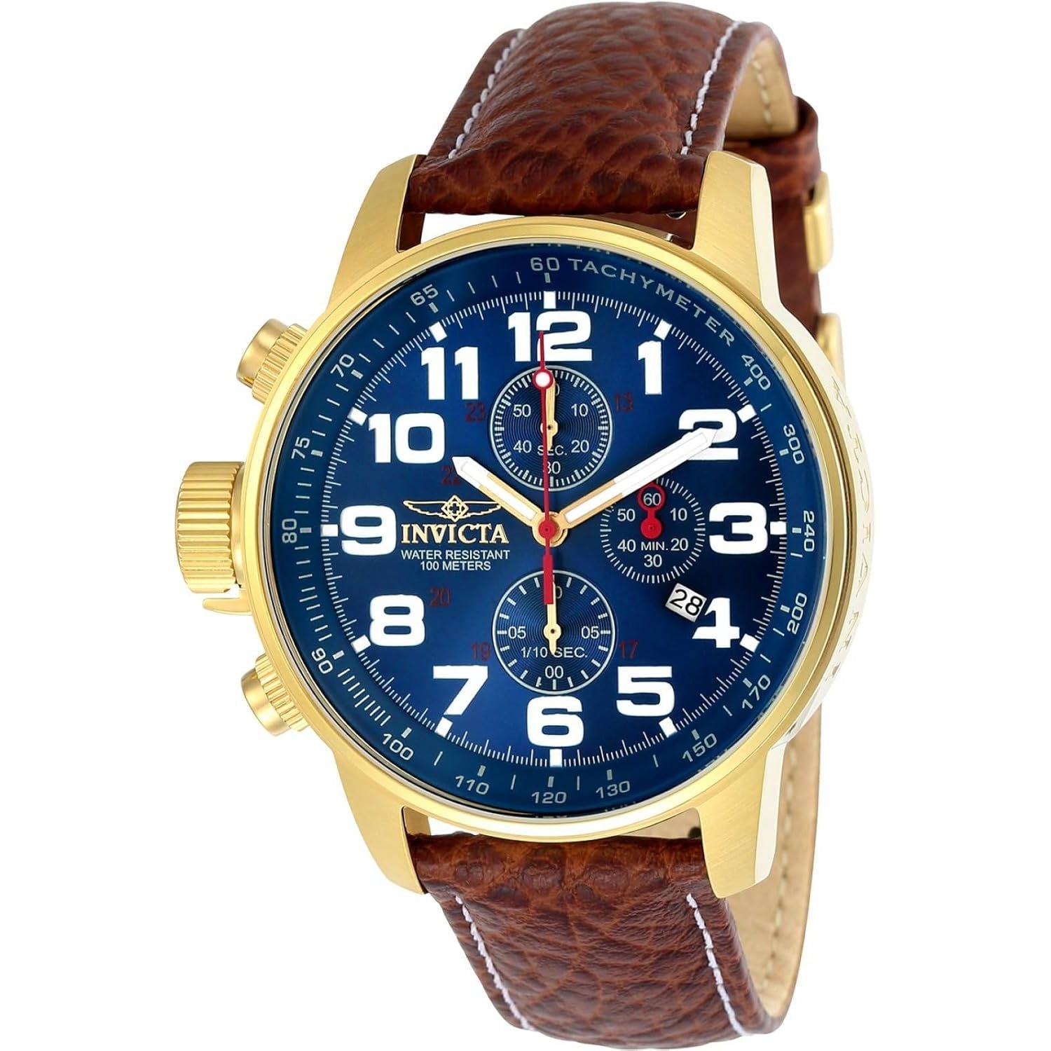Buy now Invicta Men's I-Force Left Handed Quartz Watch with Leather Strap 3329 at indiglob india