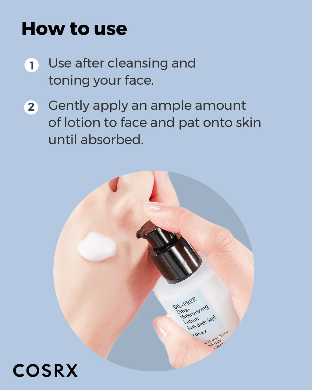 Buy now COSRX Oil Free Lotion with Birch Sap, Daily Acne Facial Moisturizer, Hydrating Moisturizer for All Skin Types, Korean Skin Care, 3.38 fl.oz / 100ml at indiglob india