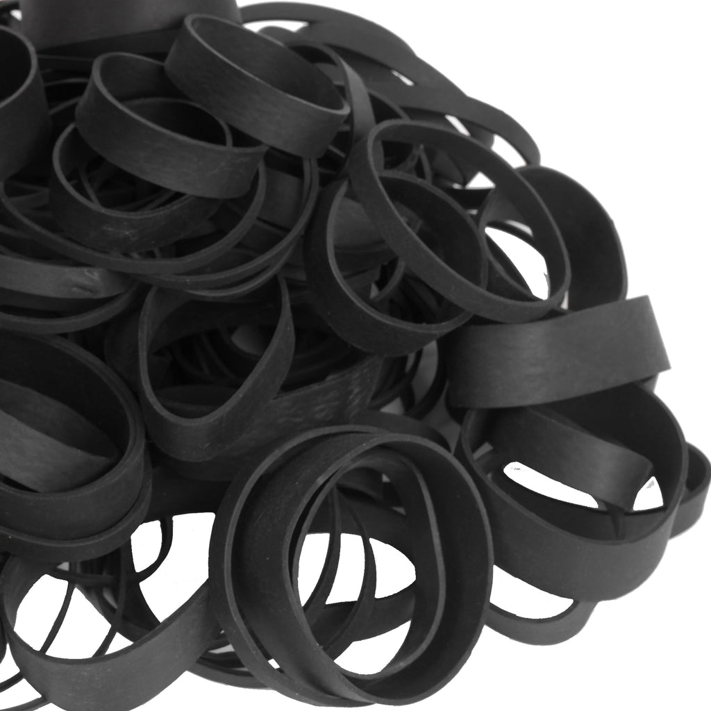 Rubber Bands Assorted Sizes Black Elastic Bands for Office Supplies 0.5lbs