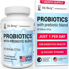 Buy now Dr. Berg Probiotic Supplement (60 Billion CFUs) - Helps Ease Occasional Constipation, Diarrhea, Gas & Bloating* - Pre and Probiotics for Digestive Health - 30 Probiotic Capsules Default at indiglob india