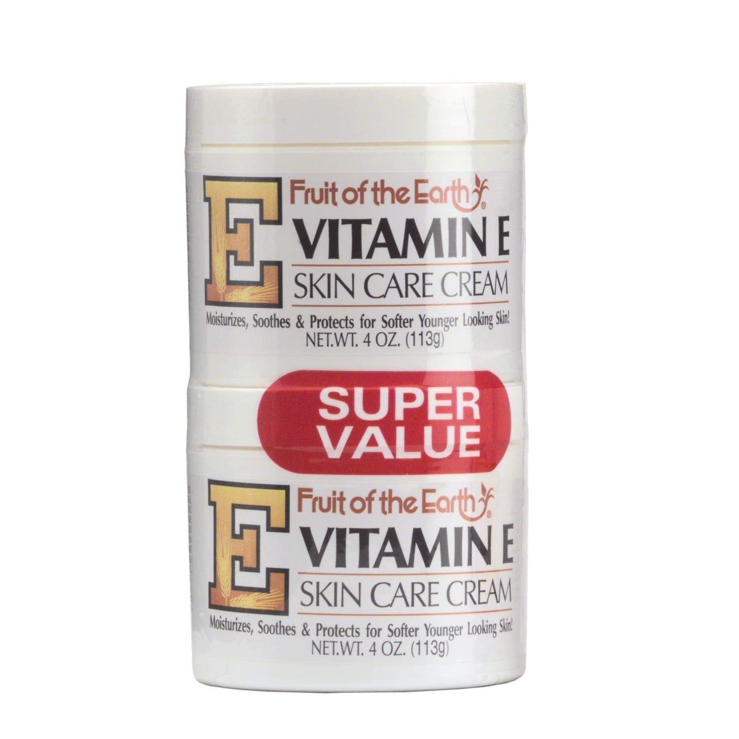 Fruit of the Earth Vitamin E Skin Care Cream 4 Ounce Cream