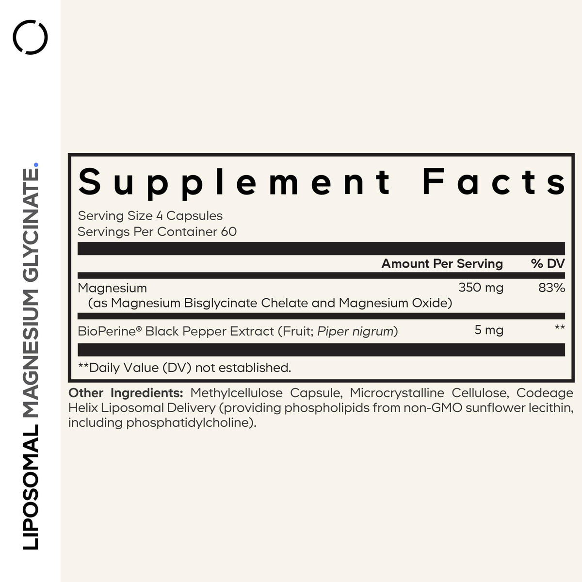 Codeage Liposomal Magnesium Glycinate, Bisglycinate, NSF, 240 Capsules