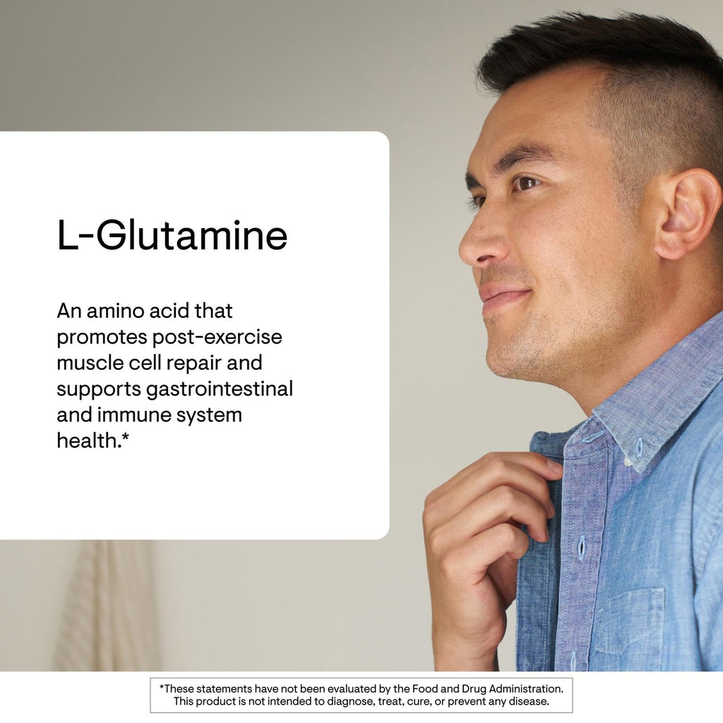 Thorne L-Glutamine, 500 mg per Capsule, Amino Acid Supplement, 90 Capsules | Supports Immune System & GI Health, Promotes Post-Exercise Muscle Cell Repair*, Gluten-Free, NSF Contents Certified