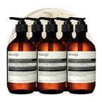 Aesop Reverence Aromatique Exfoliating Hand Wash | Exfoliating Hand Soap with Finely Milled Pumice | Gentle Cleanser & Skin-Smoothing Formula with Vetiver & Bergamot | 500mL / 16.9 oz (Pack of 5)
