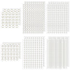1982 Pcs Self-Adhesive Pearl Stickers, Multiple Sizes, Decorative Pearl Gems for Face, Crafts, Hair, Makeup, Nail