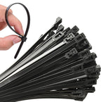Buy now 100Pcs 8 Inch Heavy Duty Industrial Zip Toes 40lbs Tensile Strength Releasable Black Tie Wraps Reusable Zip Toes Tie Straps For Garden Plant Secure Vine, Home Office at indiglob india