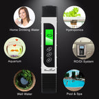 HoneForest TDS Meter, Digital Water Tester - Accurate and Reliable, Measures TDS, EC & Temperature (°F/°C), 0-9990ppm, Water Test Meter for Drinking Water, RO/DI System, Aquariums, etc