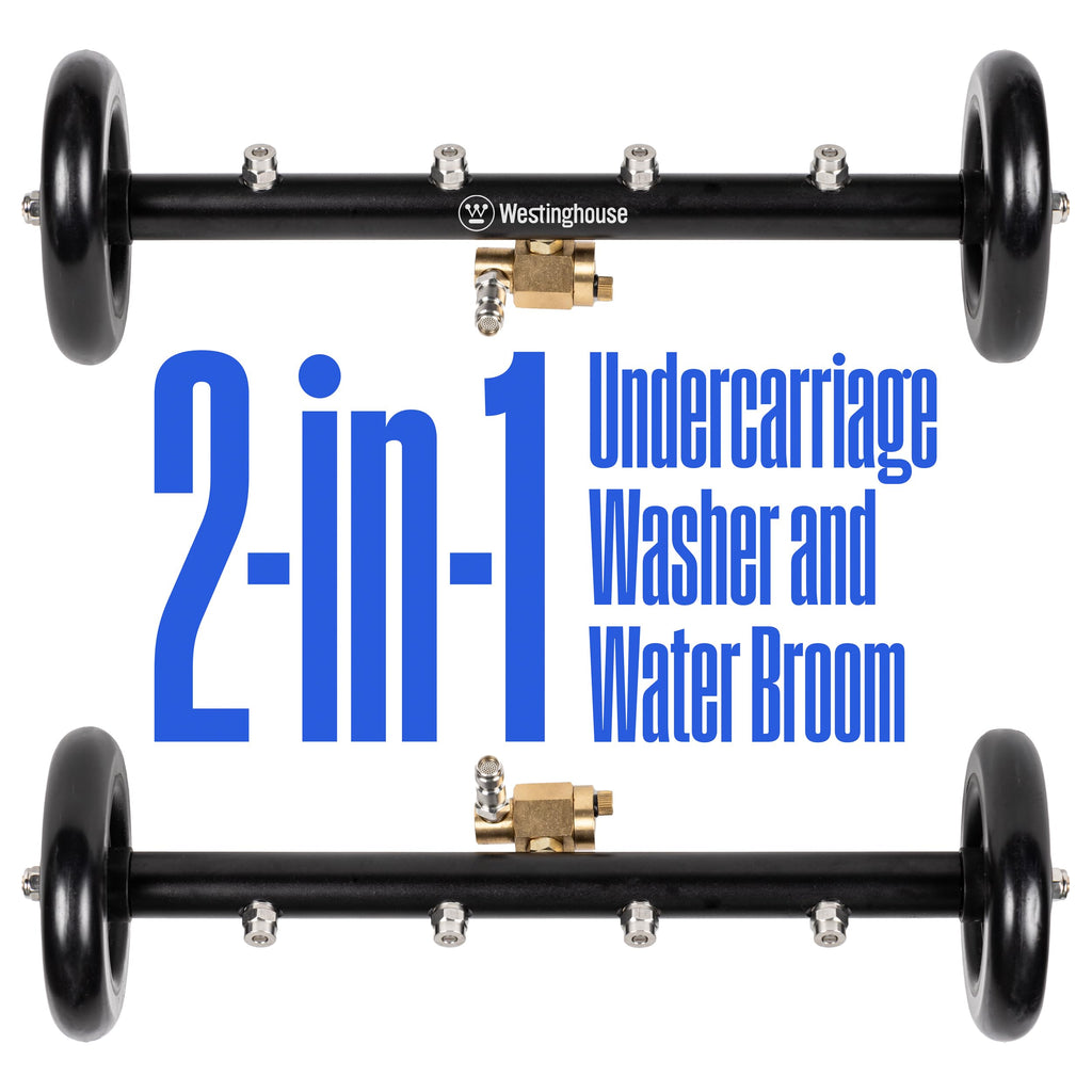 Westinghouse Universal 16" Pressure Washer Undercarriage Cleaner and Water Broom Attachment - 4400 PSI, 1/4" Connector - for Gas and Electric Pressure Washers