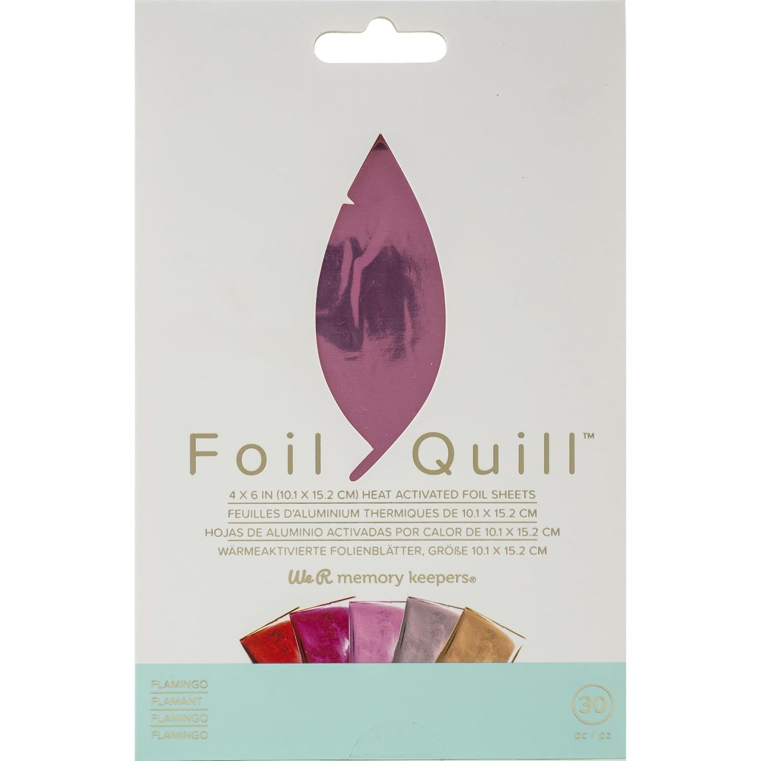Buy now We R Memory Keepers Foil Quill Foil Sheets 4"X6" 30/Pkg-Shining Starling Flamingo at indiglob india