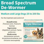 Pyrantel Pamoate and Praziquantel De-wormer Tablet for Medium & Large Dogs