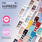 Buy now KISS imPRESS No Glue Mani Press On Nails, Design, 'Dorothy', Pink, Short Size, Squoval Shape, Includes 30 Nails, Prep Pad, Instructions Sheet, 1 Manicure Stick, 1 Mini File at indiglob india