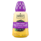 Zarbee's Adult Daily Immune Support Liquid, Vitamin C & Zinc, 8 fl oz | For Adults & Kids Ages 12+ Years, High Concentrate Liquid, Black Elderberry Flavor, For Daytime Use