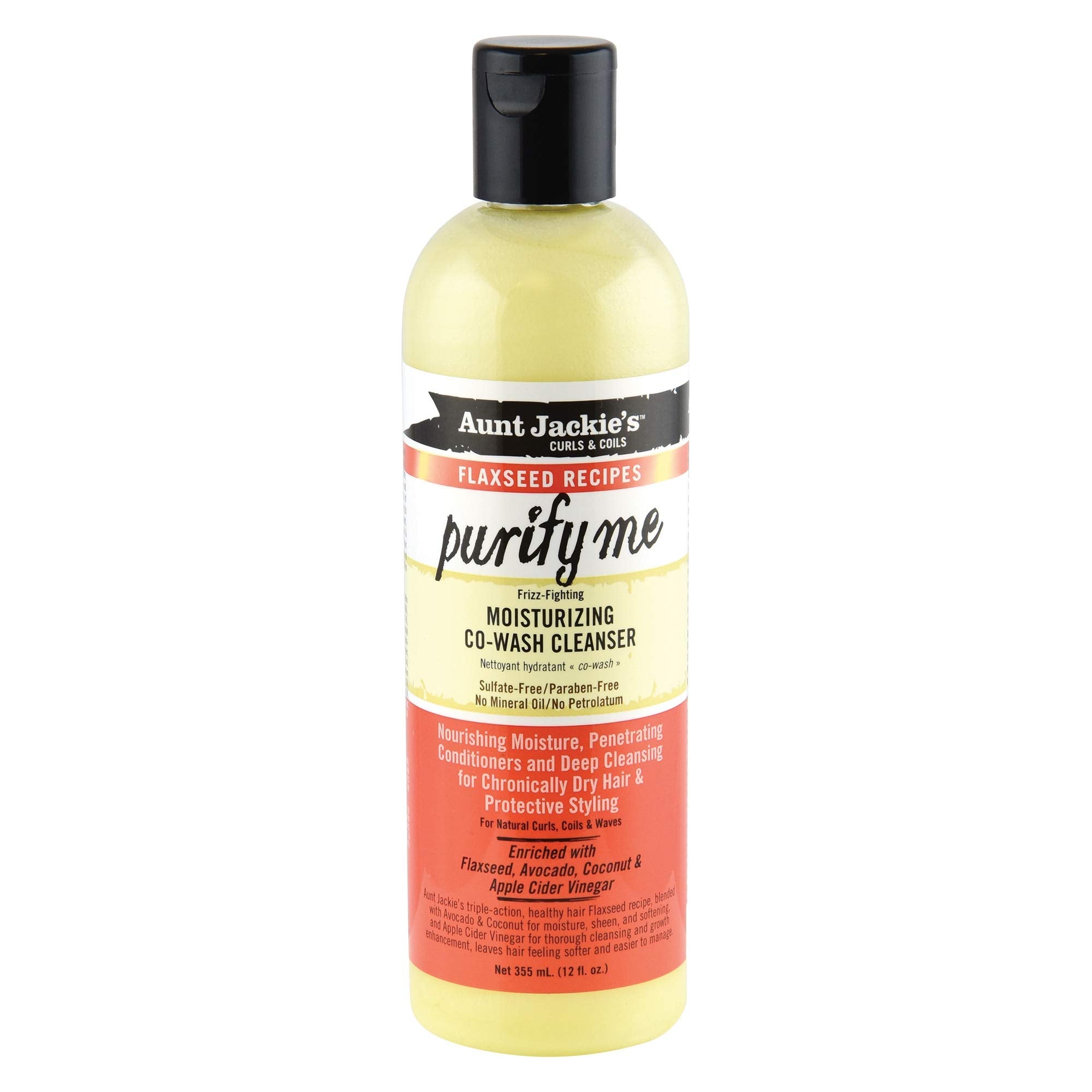 Buy now Aunt Jackie's Flaxseed Recipes Purify Me Frizz-Fighting Moisturizing Co-Wash Hair Cleanser for Chronically Dry Hair and Protective Styling, 12 Fl Oz at indiglob india