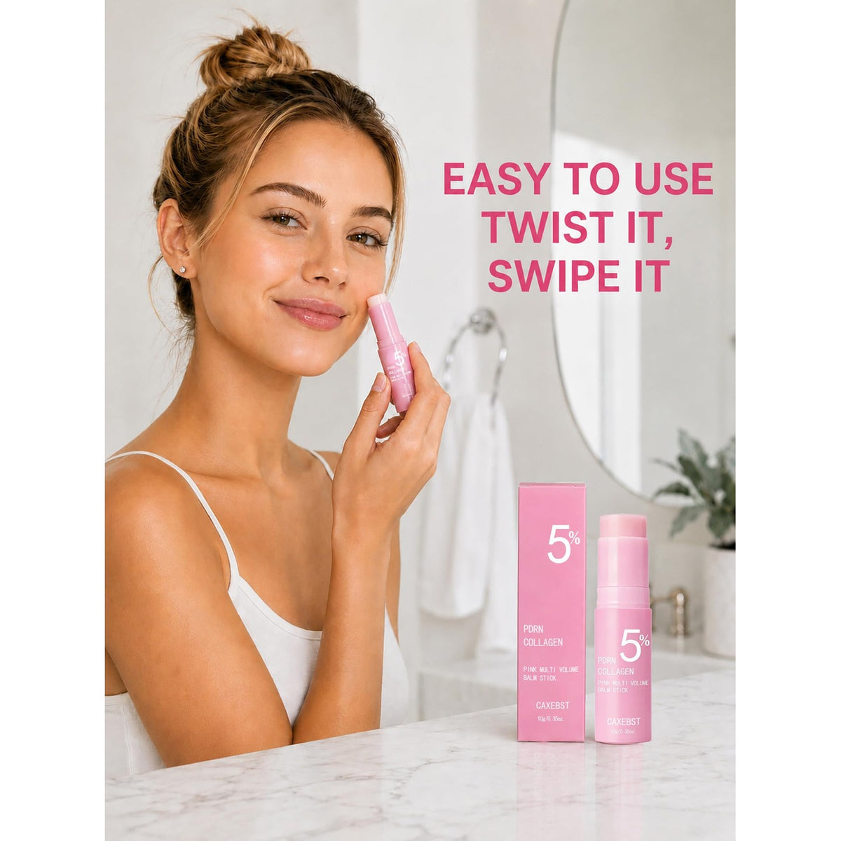 2-Pack PDRN Pink Collagen Volume Multi Balm, Volufiline Stick