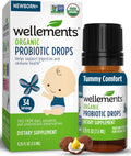 Wellements Organic Baby Probiotic Drops Gut Health Gas & Colic 0.25 Fl Oz