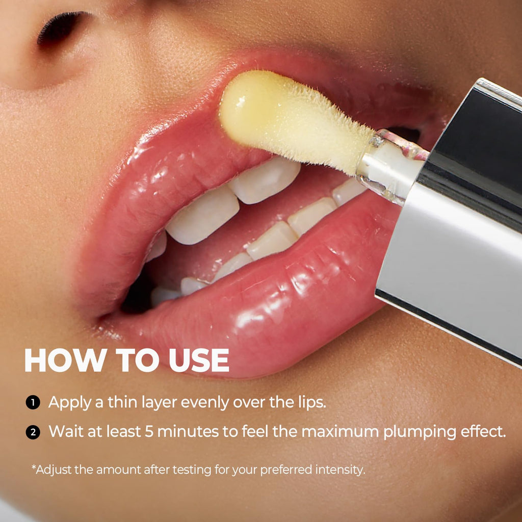 Laka Spicy Lip Plumper - Maximum Extra Strength (For Experienced Users) | Clear Glass-like High-Shine Lip Gloss | Lip Volumizer Serum, Non-Sticky | K-Beauty, 0.14oz
