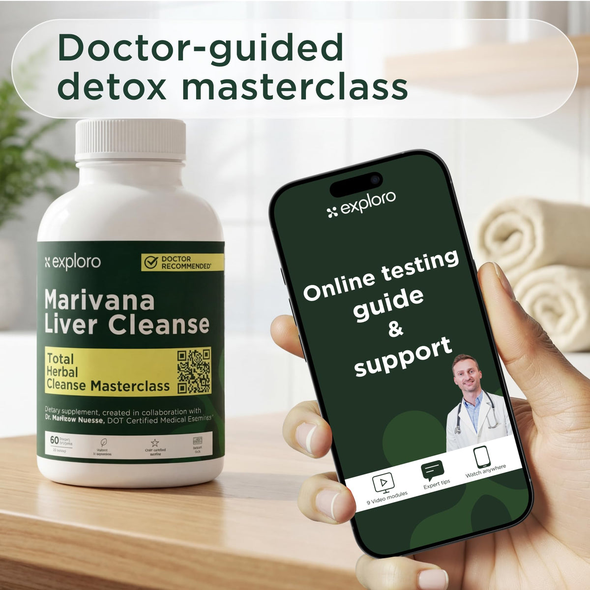 Exploro Liver Cleanse Detox for Heavy Users, Full Body Pills, 60 Count