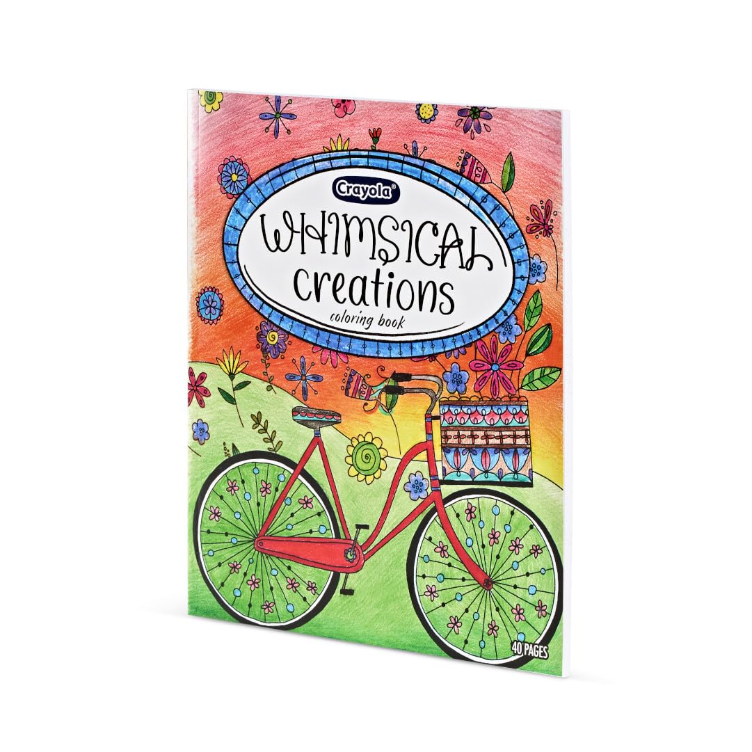 Buy now Crayola Whimsical Creations Coloring Book for Adults (40pgs), Adult Coloring Pages, 8x10, Perforated, Gift for Teens & Adults at indiglob india