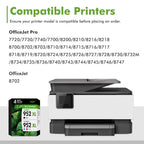 952 952XL Ink Cartridges Combo Pack for HP 952 XL OfficeJet 8710 Printer