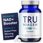 TRU NIAGEN NAD+ Supplement, Nicotinamide Riboside 300mg, 90 Daily Servings | Patented Niagen NR boosts NAD+ to support cellular energy and healthy aging. 300mg, one capsule daily — 90-day supply.