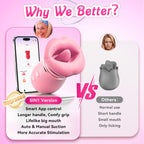 Vibrator Adult Sex Toys for Women - Sovokn 5IN1 Mouth Rose Sex Toy Vibrators, 10 Tongue Licking, 3 Auto & 1 Manual Sucking Vibrator Adult Toys New APP, Anal Clit Nipple Female Couples Sex Toys, Pink