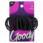 Goody Ouchless Hair Elastics, Black, 36 Count (Pack of 1)