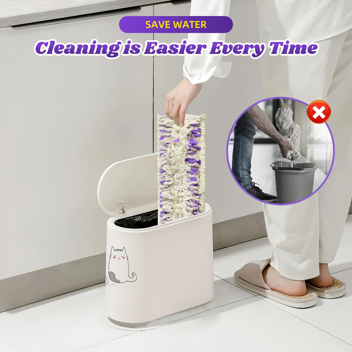 24 Pack Disposable Mop Pads for Power Mop™ Multi-Surface Mop